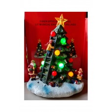 Yılbaşı Noel Ağaç Işıklı Müzikli 22x16cm